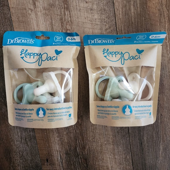 Dr. Brown's Other - 7 Dr. Brown's HappyPaci Pacifiers NWT